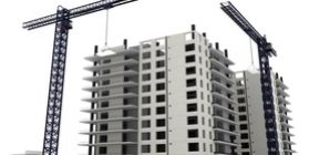 Construction of 9-storey building in the suburbs
