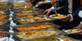 Catering services in sanatoria and boarding houses of the type "buffet"
